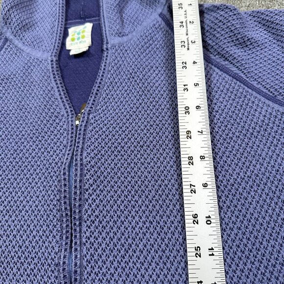 Title Nine Purple Hoodie Cotton Blend Sweatshirt Sweater Women's Size Medium - Picture 5 of 6